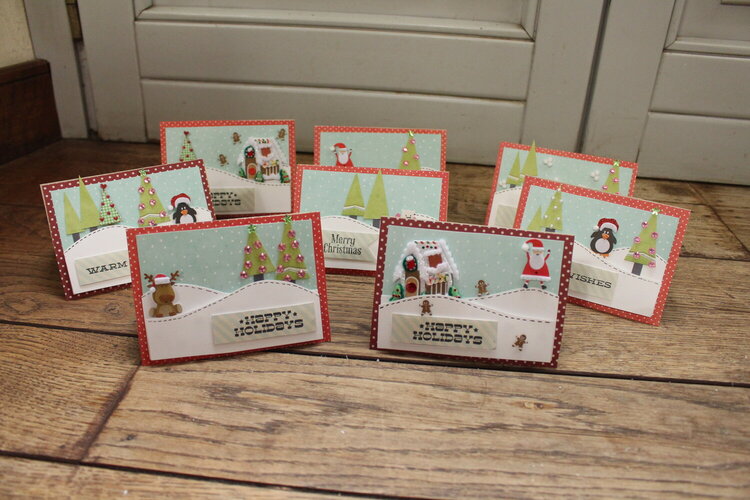 Christmas cards in serie