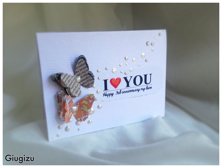 3rd wedding anniversary card