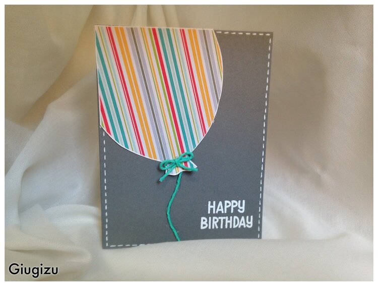 Flying Baloon Birthday Card