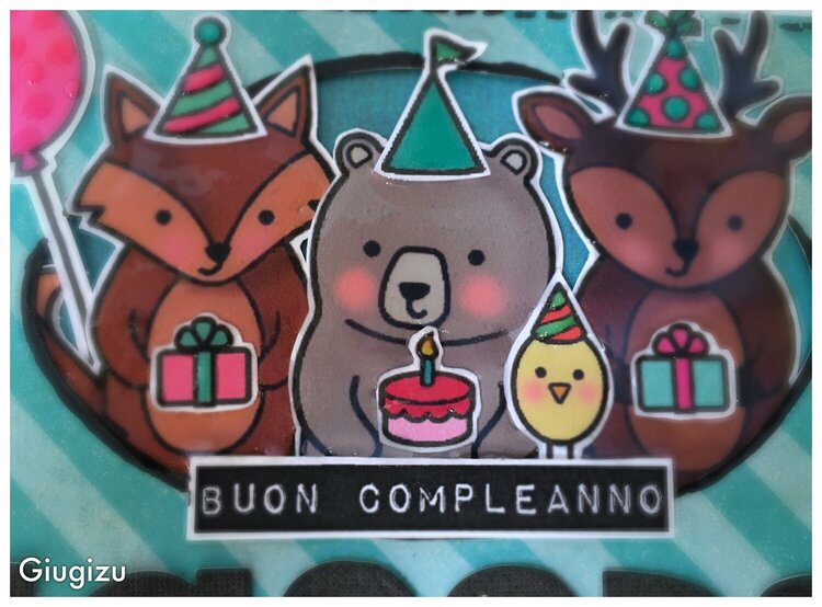 Animal Party birthday card