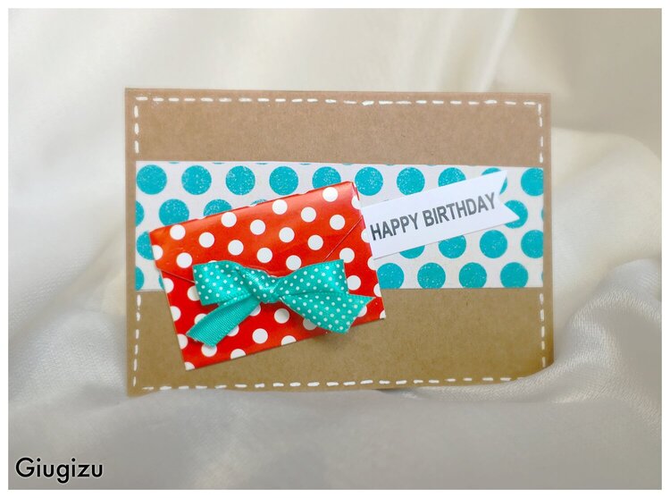 Tiny envelop handmade birthday card