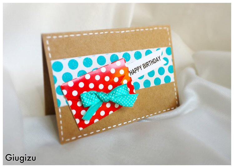 Tiny envelop handmade birthday card