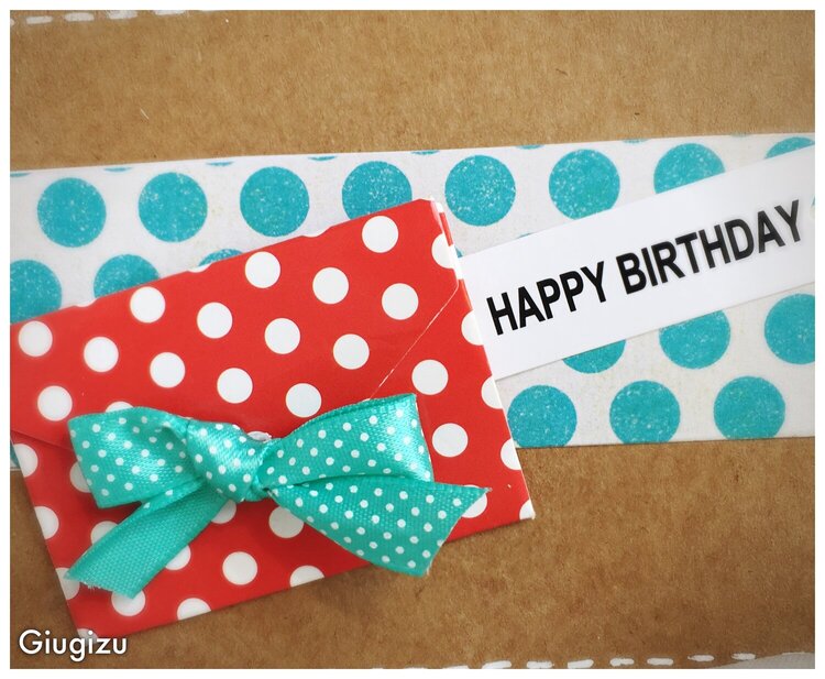 Tiny envelop handmade birthday card