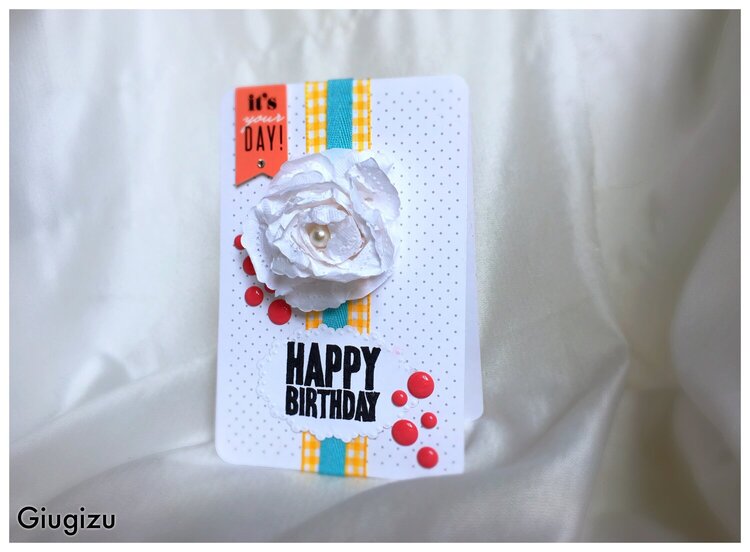 Paper doily birthday card