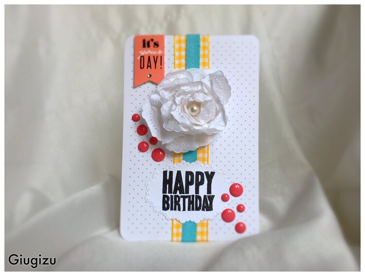 Paper doily birthday card
