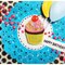 Cupcake & balloons birthday card
