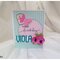 Handmade pink paper flowers birthday card