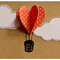 Heart shaped hot air baloon Valentine's Day Card