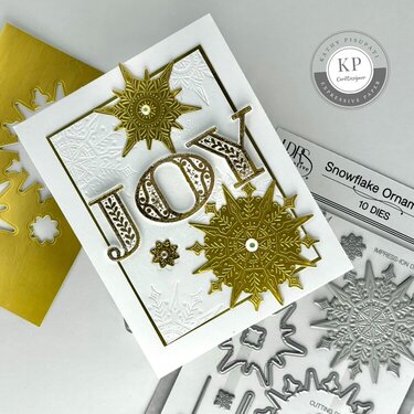 Joy and Snowflakes Impress-ion Letterpress Card