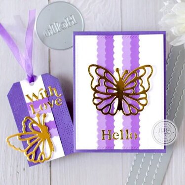 Purple and Gold Butterfly Cards