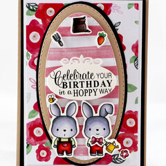Hoppy Birthday Garden Bunny Card