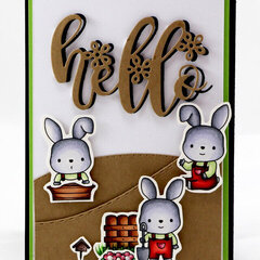 Bunny Stamp and Die Card