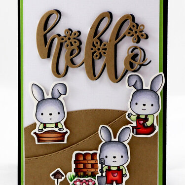 Bunny Stamp and Die Card