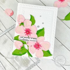 Cherry Blossoms Die Cut Card