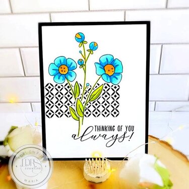 Blue Flower Card