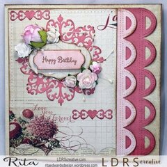 Gilded Doily Birthday Card