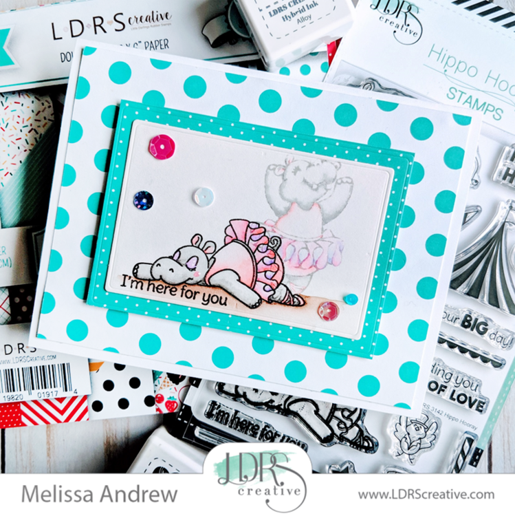 I&#039;m here for you - An Exhausted Hippo card tutorial