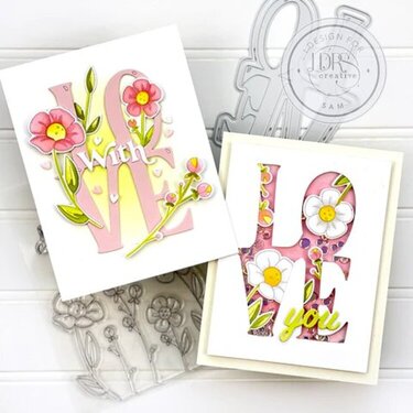 With Love Floral Cards