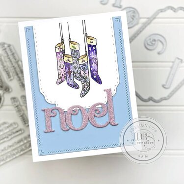 Noel Stockings Card