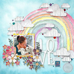 Rainbow Scrapbook Page