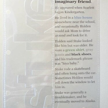 Imaginary Friend - Clear Page