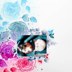 Watercolor Roses Layout