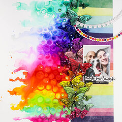Rainbow Watercolor Wash Layout