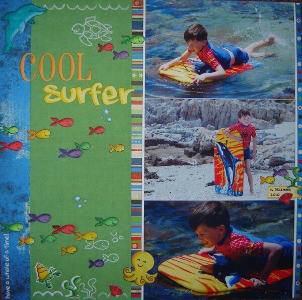 Cool Surfer *Scrapbook Stamping Sept*