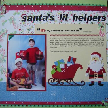 Santa's lil helpers * March Scrapbook stamping*