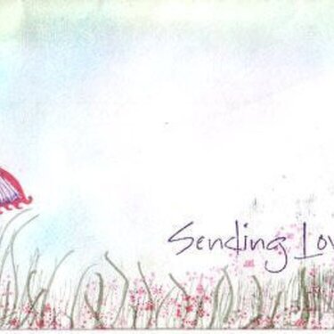 Mail art envelope and ATCs