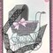 Black and Pink Baby Card