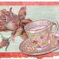 Rose & Teacup card