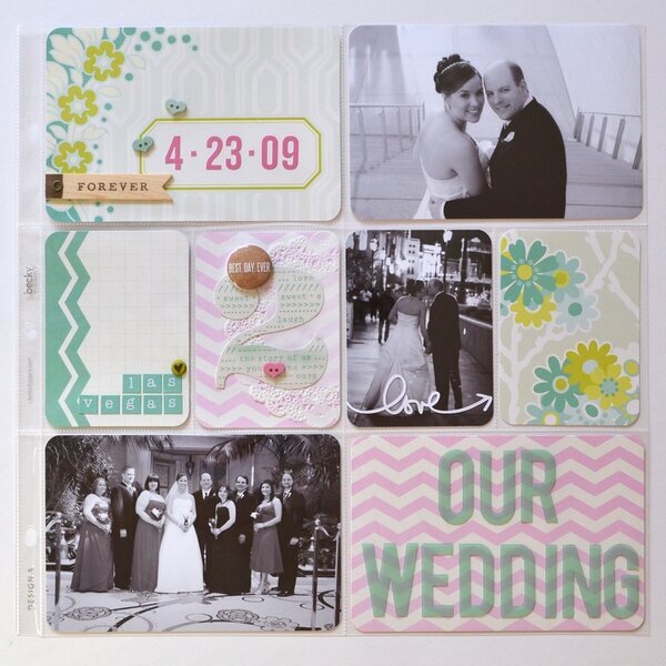 Project Life Wedding Album Title Page