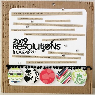 Seasonal Layouts :  2009 Resolutions in Review