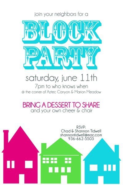 Block Party Invitation