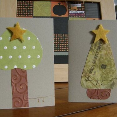 Tree cards * Pieced Tree Cards Class by Tia Bennett