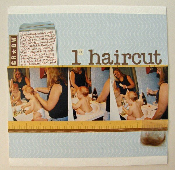 April SB stamping &amp; March 4x6 love* 1st haircut