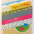 Birthday card using scraps