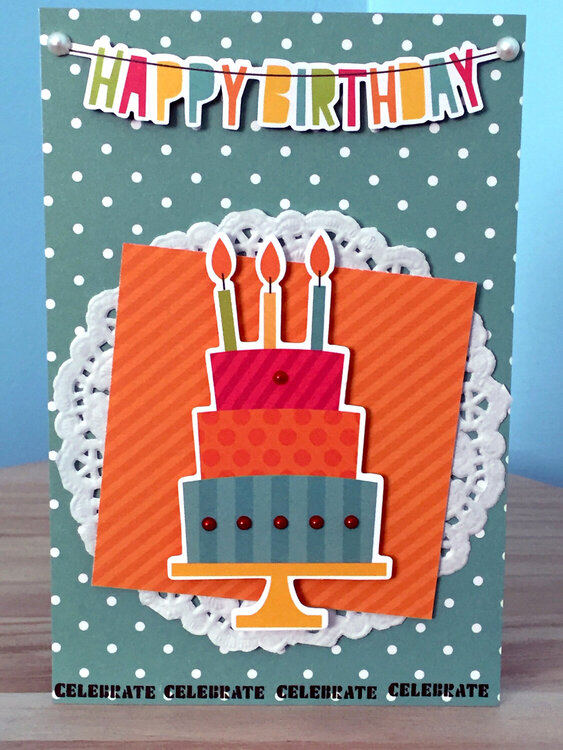 Happy Birthday Banner &amp; Cake