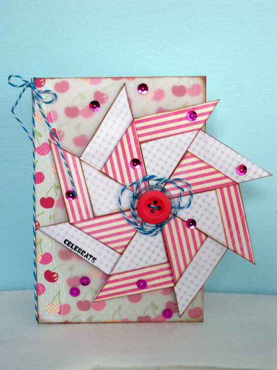 Tea Bag Pinwheel Birthday Card