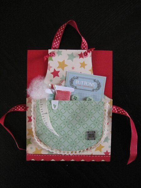 Sewing Themed Apron Card