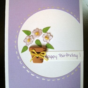 Violets Birthday Card