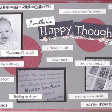My entry in Elissa's circle journal (Happy Thoughts)