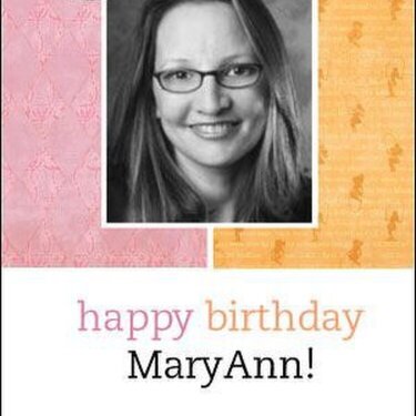 Happy Birthday, MaryAnn!