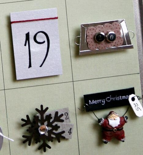 Cookie sheet advent calendar
