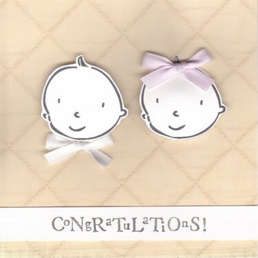 Twins Congratulations Card