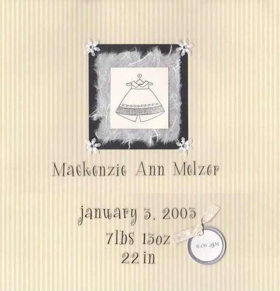 Title page for Mackenzie&#039;s first album