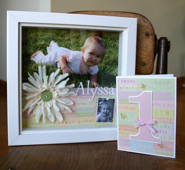 Shadow box gift &amp; card