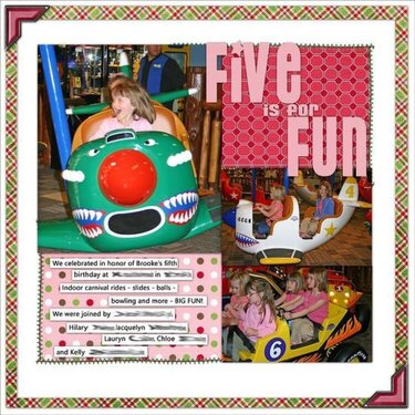 Patterned Paper Challenge #43 - Five is for Fun