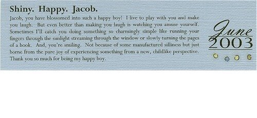Shiny. Happy. Jacob.  *Ad Inspiration Challenge*